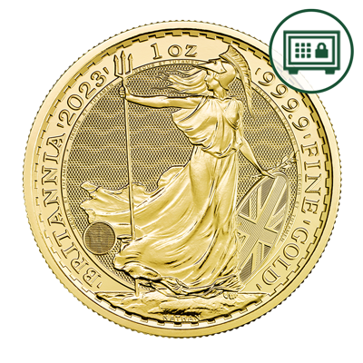 A picture of a 1 oz. Gold Britannia Coin (2023) - Secure Storage